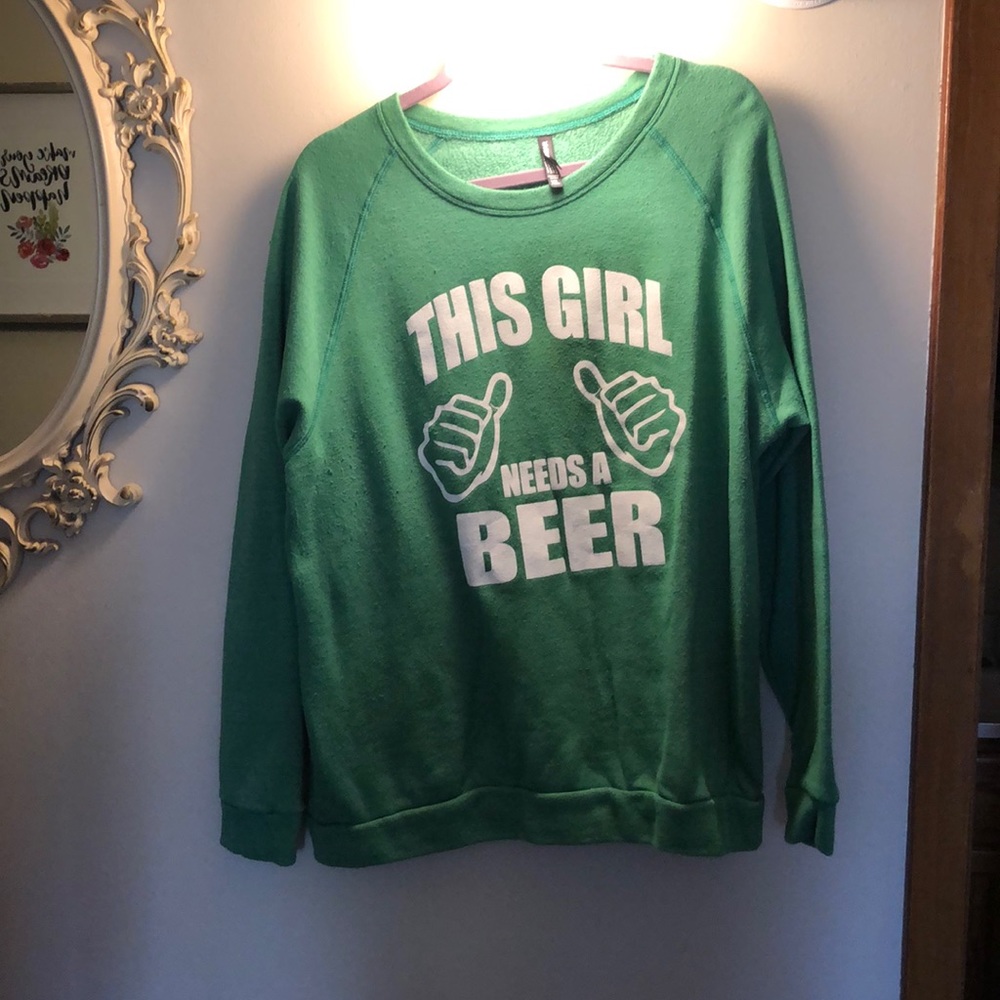 This girl needs a beer sweater